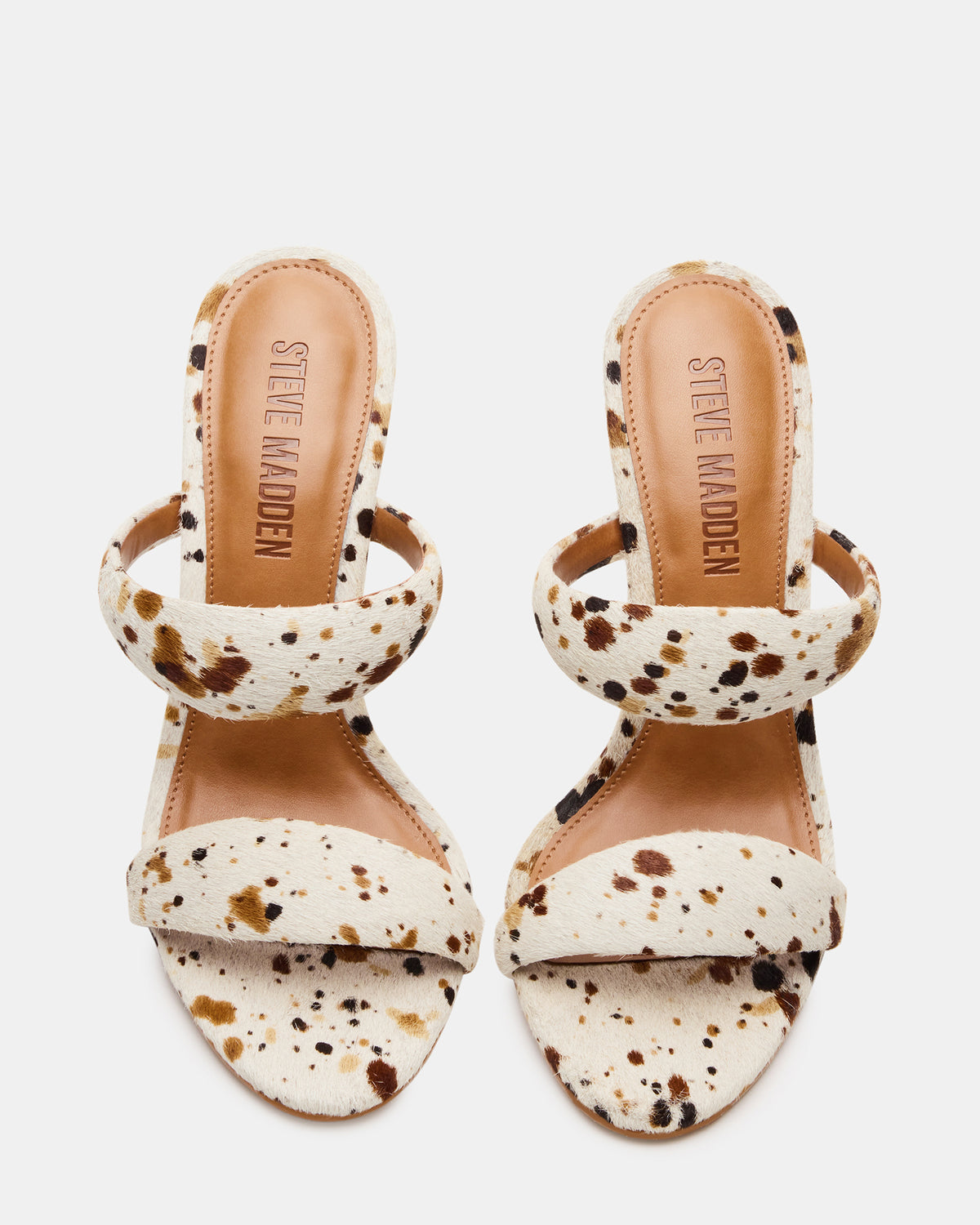 SATURN-C WHITE/CAMEL Stiletto Mule Women's Heel | Steve Madden on Sale