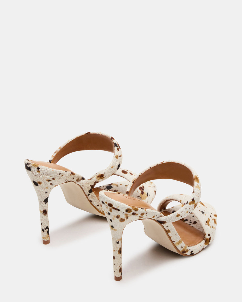 SATURN-C WHITE/CAMEL Stiletto Mule Women's Heel | Steve Madden on Sale