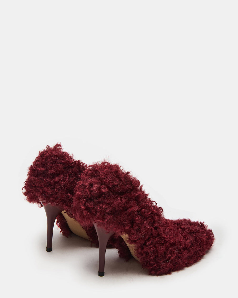 ACHILLES Red Pointed-Toe Faux Fur Stiletto Women's Heel | Steve Madden Sale