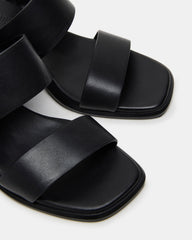 SYCAMORE Black Leather Square-Toe Mule Women's Heel | Steve Madden near me