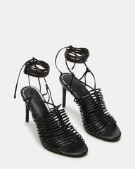 BRISTOWE Black Strappy Stiletto Heel | Women's Heels | Steve Madden for Sale