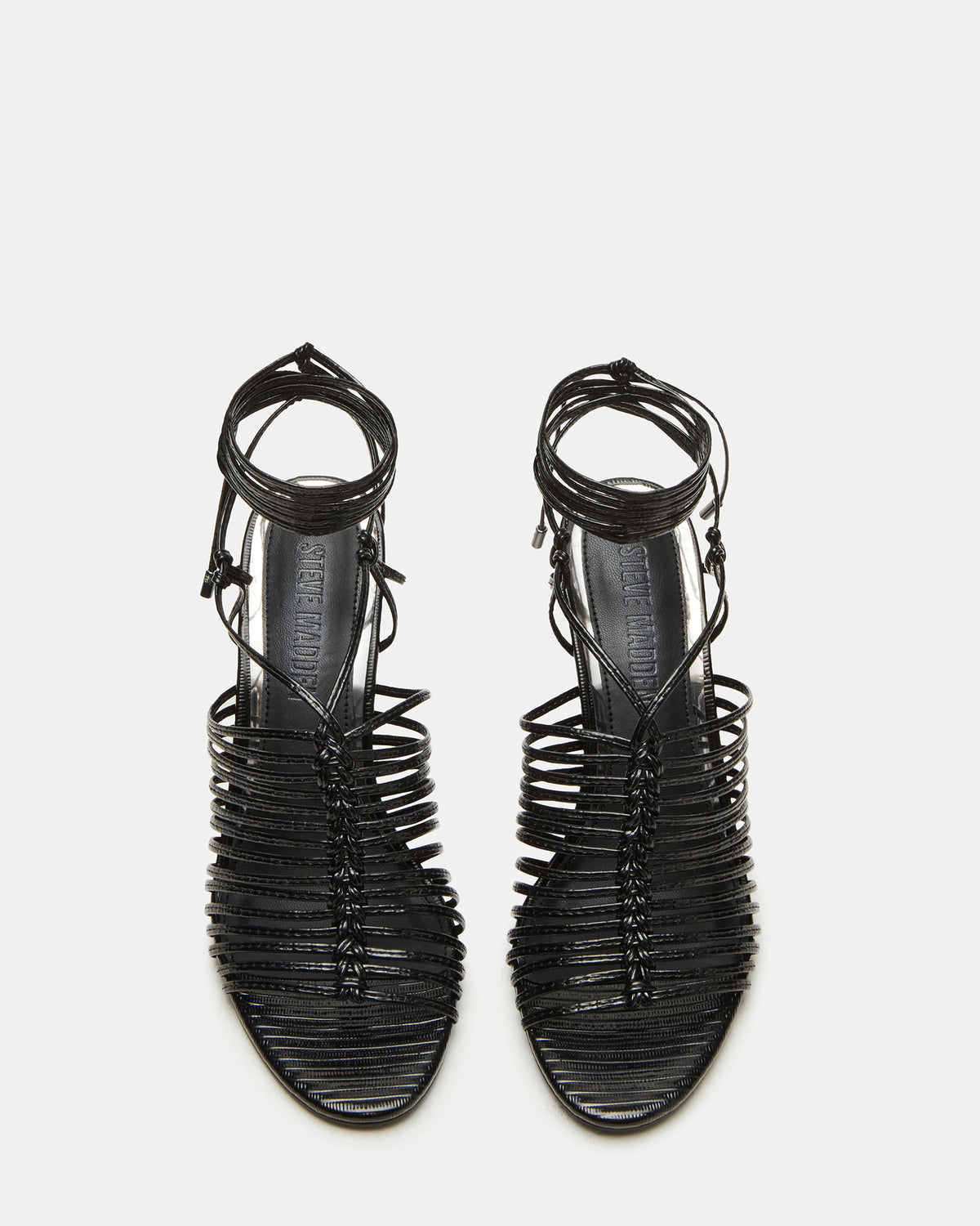 BRISTOWE Black Strappy Stiletto Heel | Women's Heels | Steve Madden for Sale