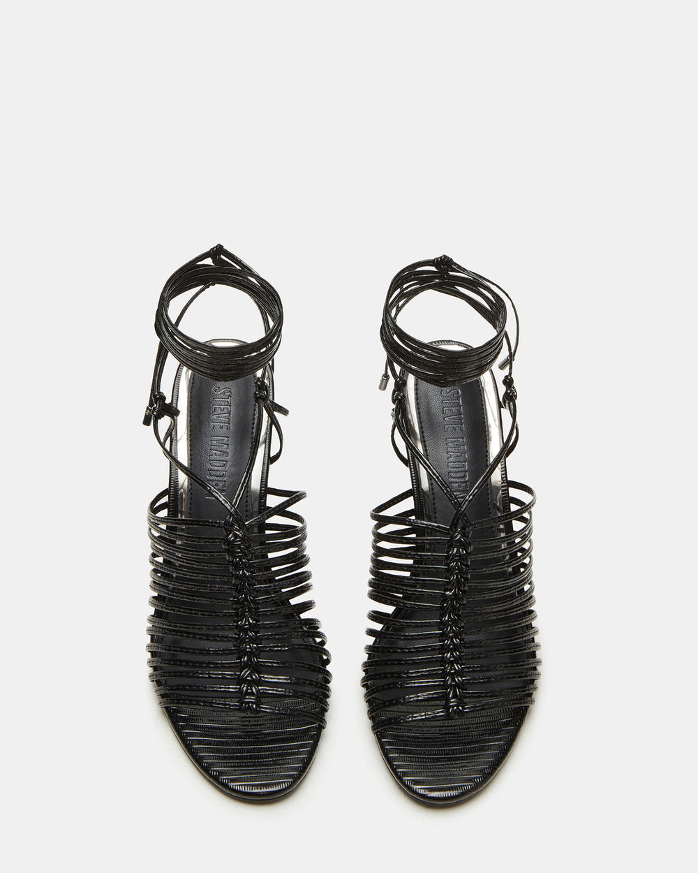 BRISTOWE Black Strappy Stiletto Heel | Women's Heels | Steve Madden for Sale