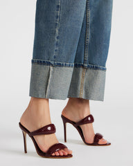 SATURN Wine Patent Stiletto Mule Women's Heel | Steve Madden online