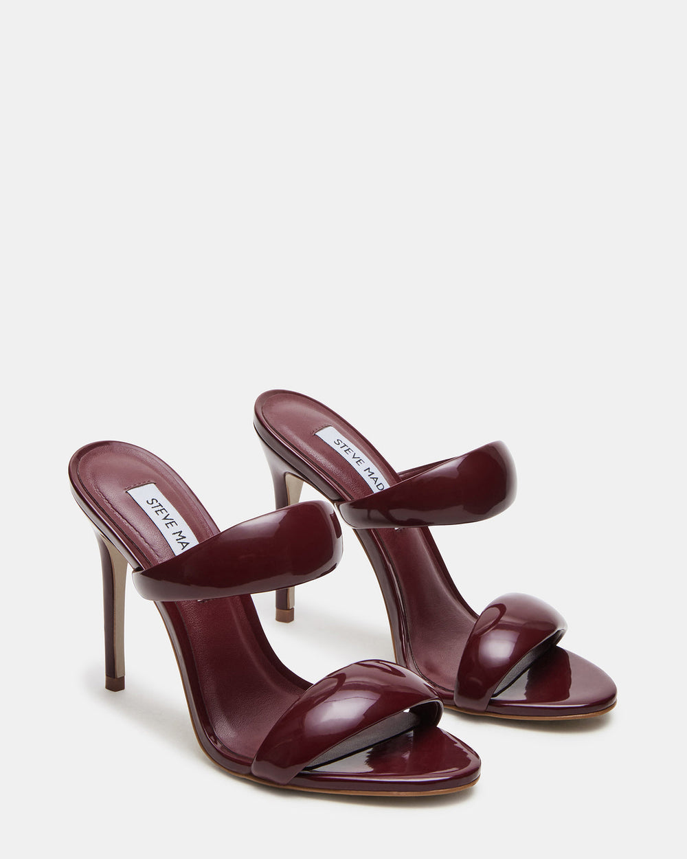 SATURN Wine Patent Stiletto Mule Women's Heel | Steve Madden online