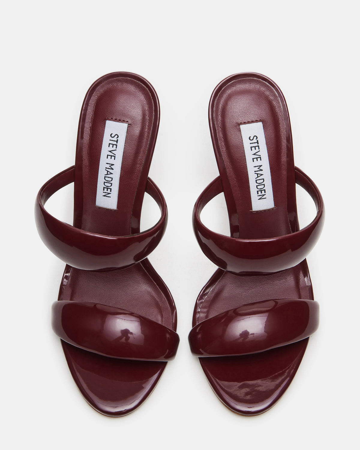 SATURN Wine Patent Stiletto Mule Women's Heel | Steve Madden online