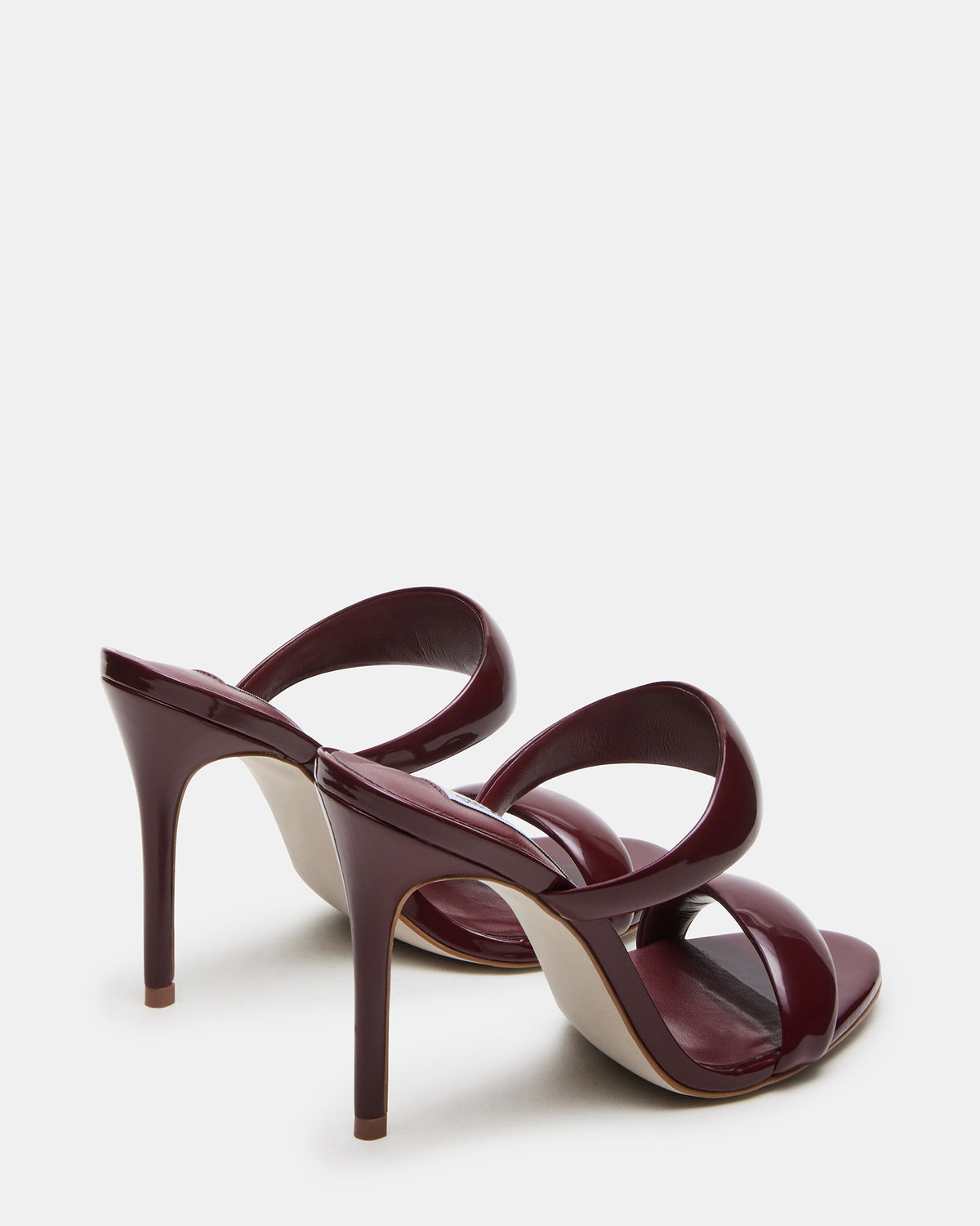 SATURN Wine Patent Stiletto Mule Women's Heel | Steve Madden online