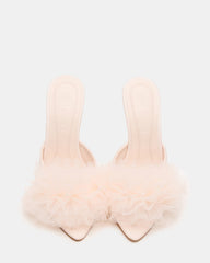 AFFINITY Tulle Light Pink Pointed-Toe Stiletto Mule Women's Heel | Steve Madden US