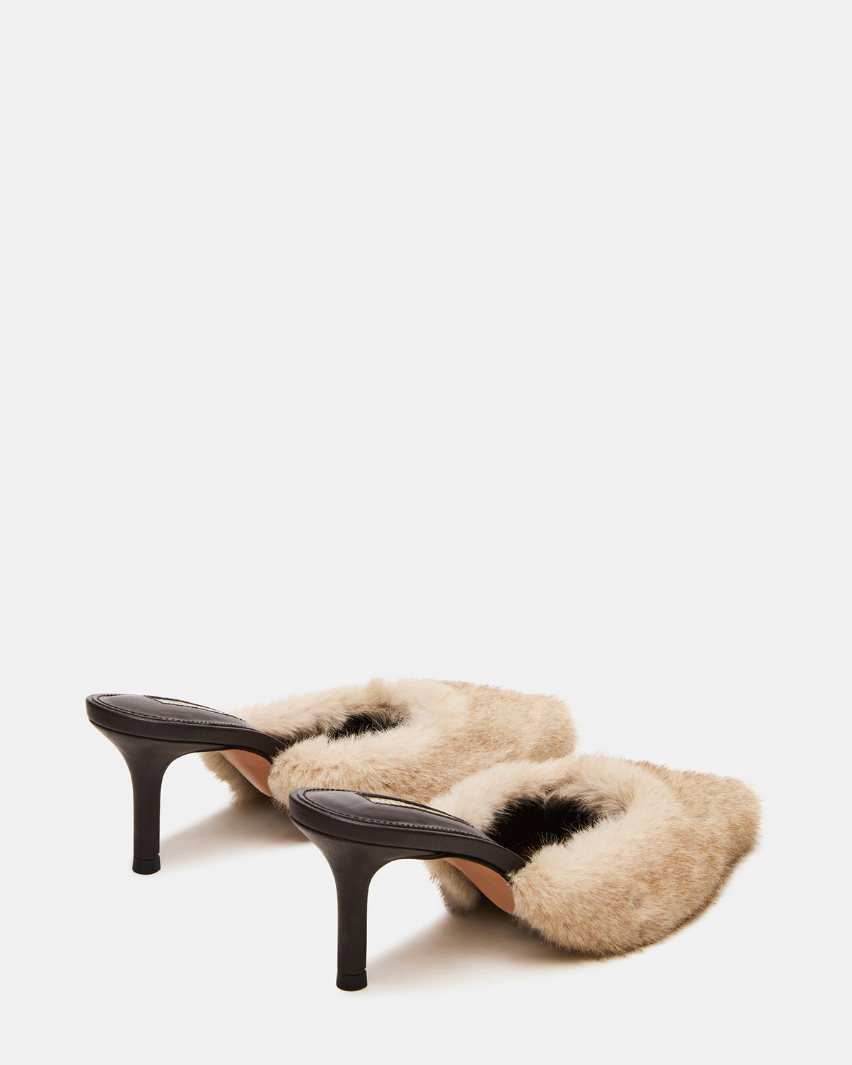 ALEXI Faux Fur Tan Pointed-Toe Mule Women's Heel | Steve Madden Sale