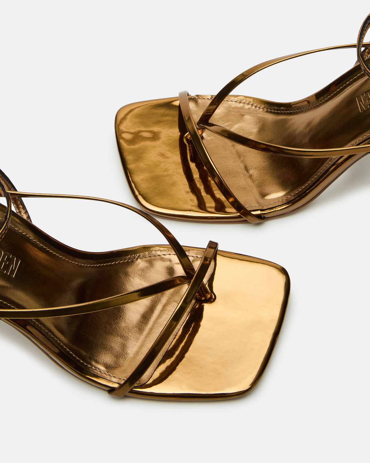ANNIE Bronze Women's Strappy Square Toe Heel | Steve Madden for Sale