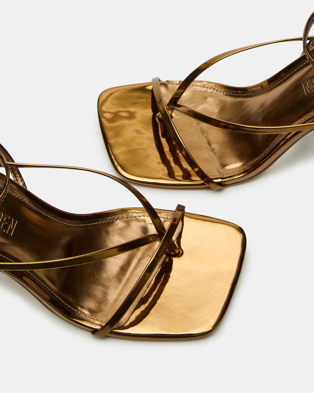 ANNIE Bronze Women's Strappy Square Toe Heel | Steve Madden for Sale