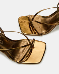 ANNIE Bronze Women's Strappy Square Toe Heel | Steve Madden for Sale
