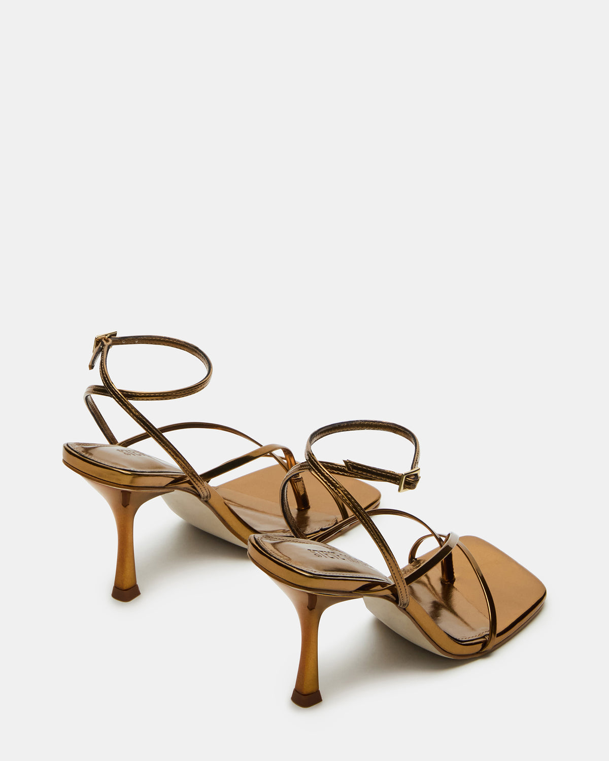 ANNIE Bronze Women's Strappy Square Toe Heel | Steve Madden for Sale