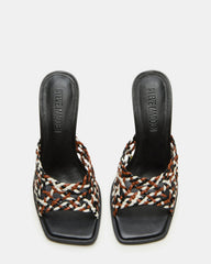TIKKI Brown Multi Square-Toe Mule Stiletto Women's Heel | Steve Madden near me
