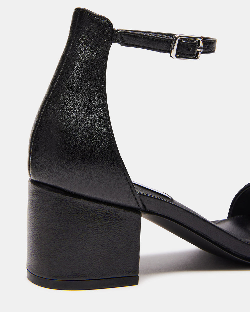 IRENEE Black Leather Women's 2 Inch Block Heel | Steve Madden discount
