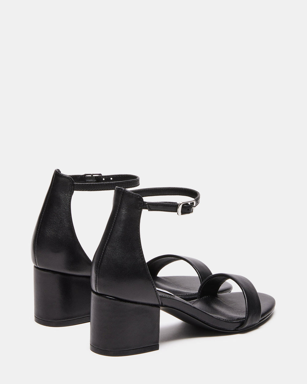 IRENEE Black Leather Women's 2 Inch Block Heel | Steve Madden discount