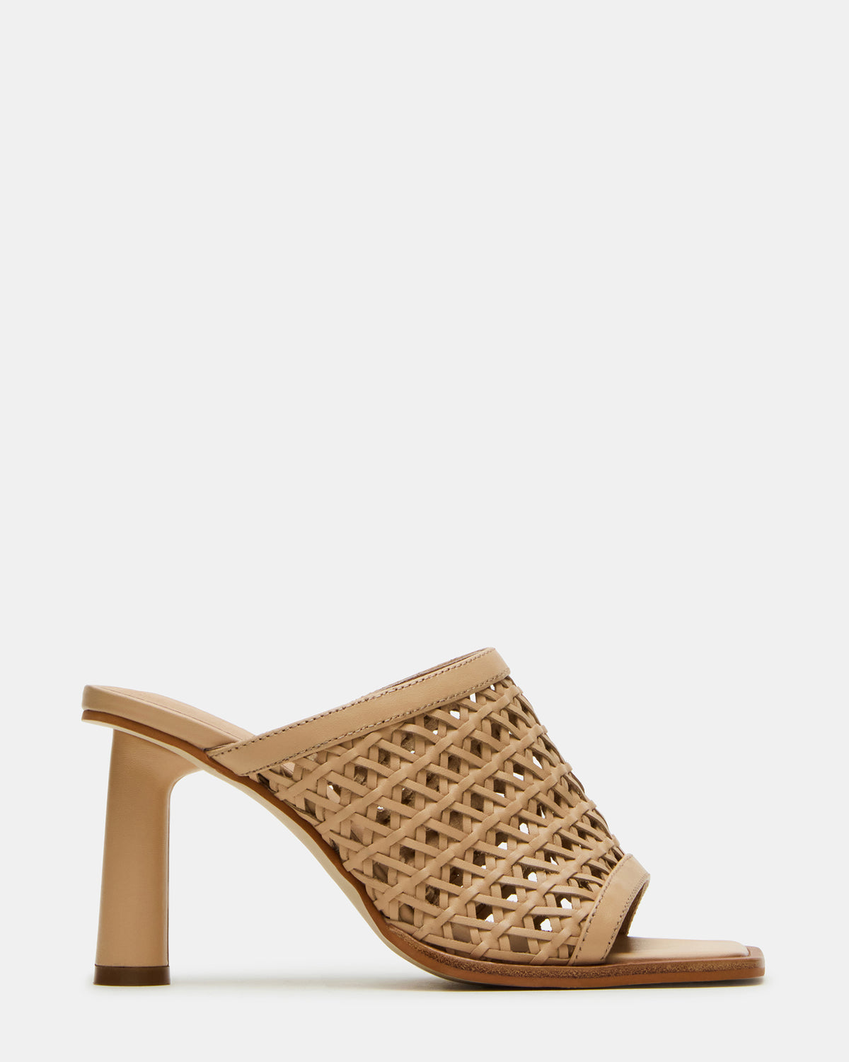 FRESCA Natural Woven Square-Toe Mule Women's Heel | Steve Madden Sale
