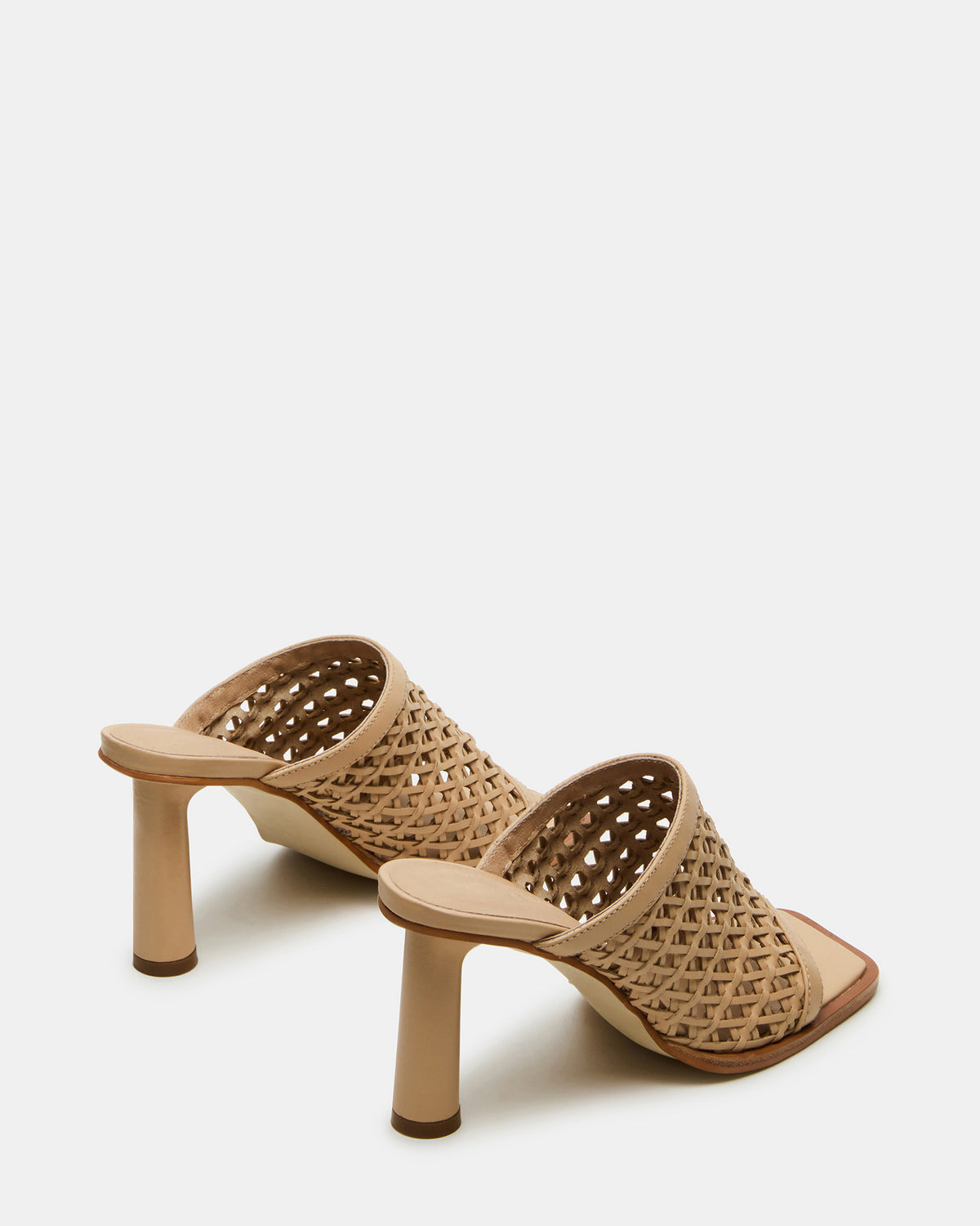 FRESCA Natural Woven Square-Toe Mule Women's Heel | Steve Madden Sale