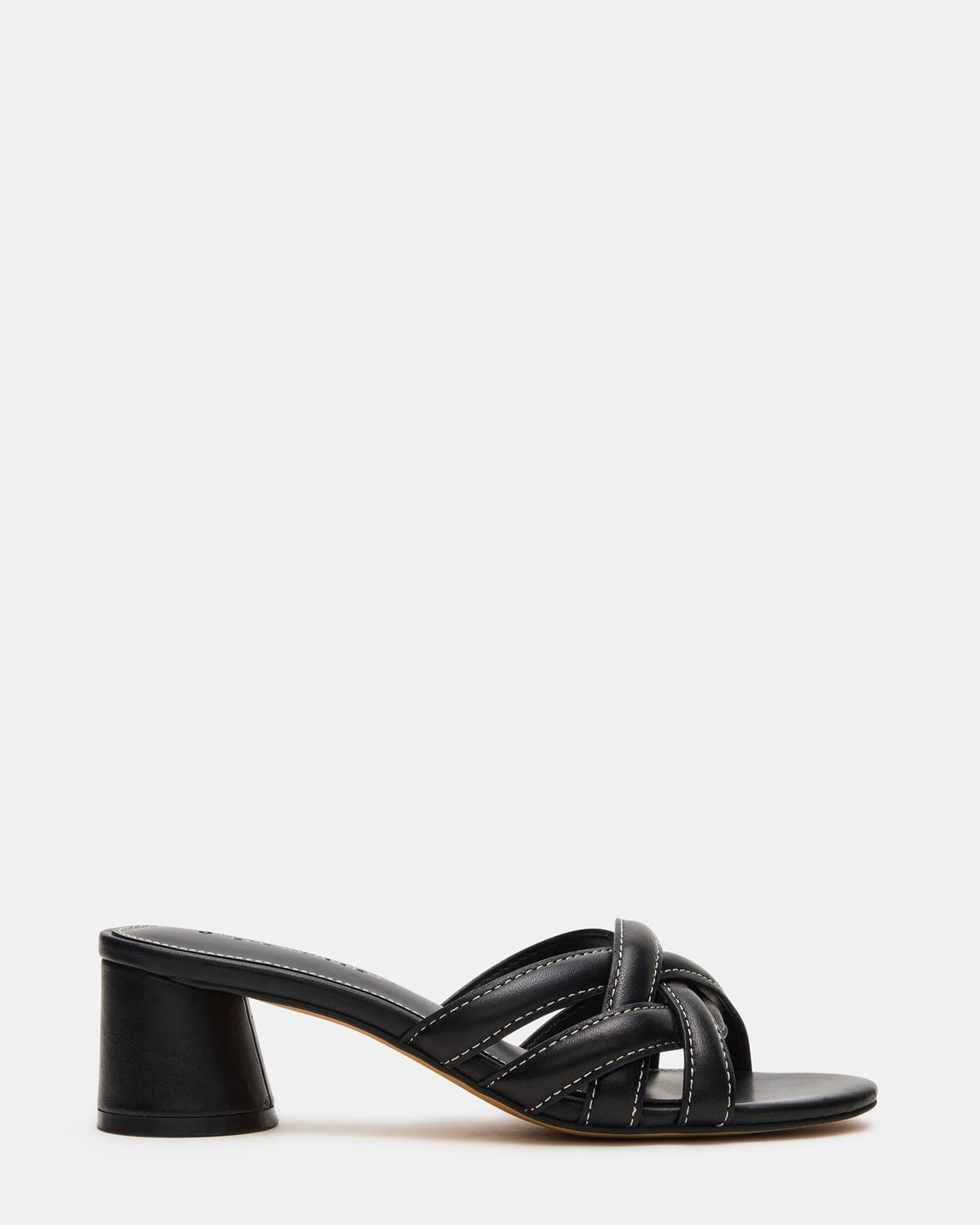 MARANO Black Leather Women's Mule Block Heel | Steve Madden near me