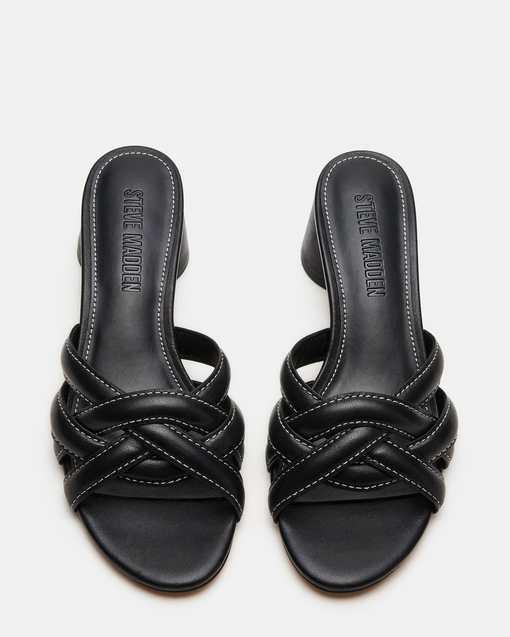 MARANO Black Leather Women's Mule Block Heel | Steve Madden near me