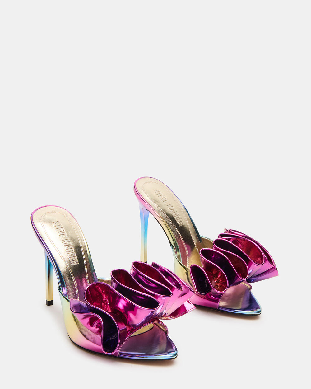 AFFINITY Metallic Multi Women's Pointed-Toe Stiletto Mule Heel | Steve Madden outlet
