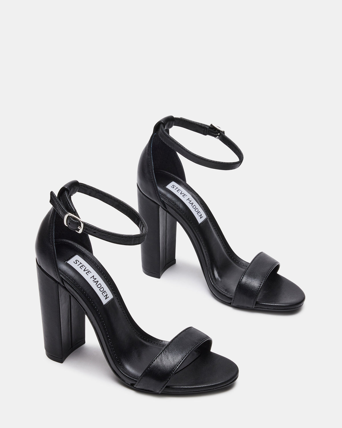 CARRSON Black Leather Women's Heel | Steve Madden outlet