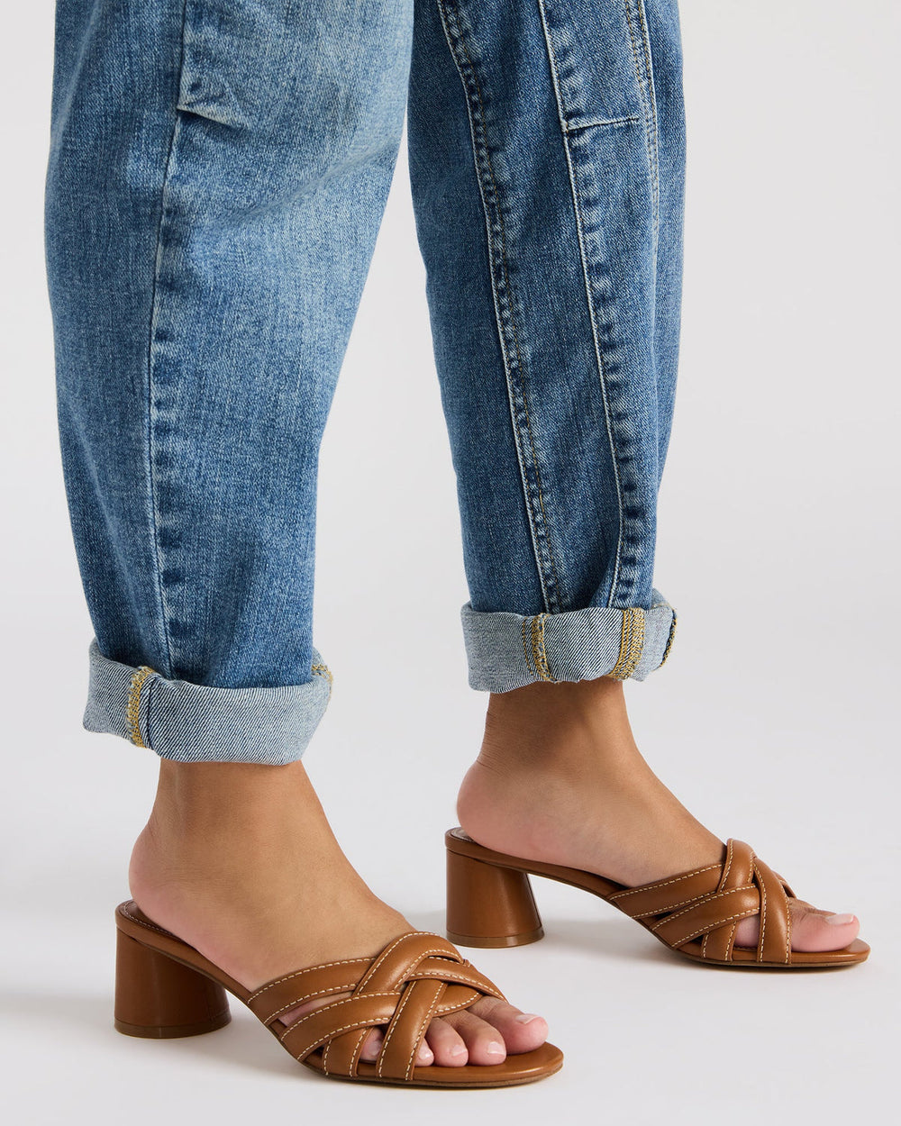 MARANO Tan Leather Women's Mule Block Heel | Steve Madden near me