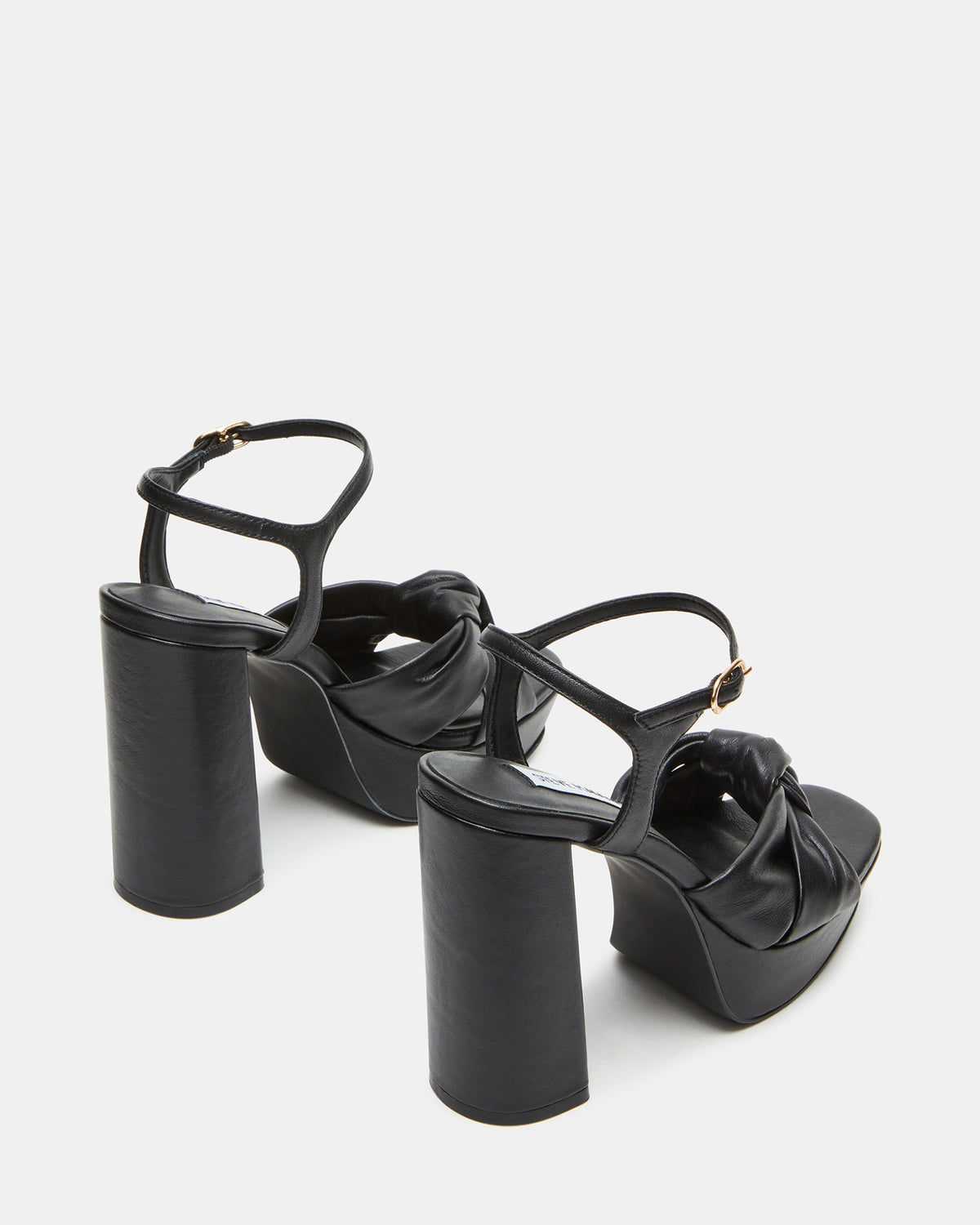 JOYRIDE Black Leather Platform Block Heel | Women's Heels | Steve Madden US