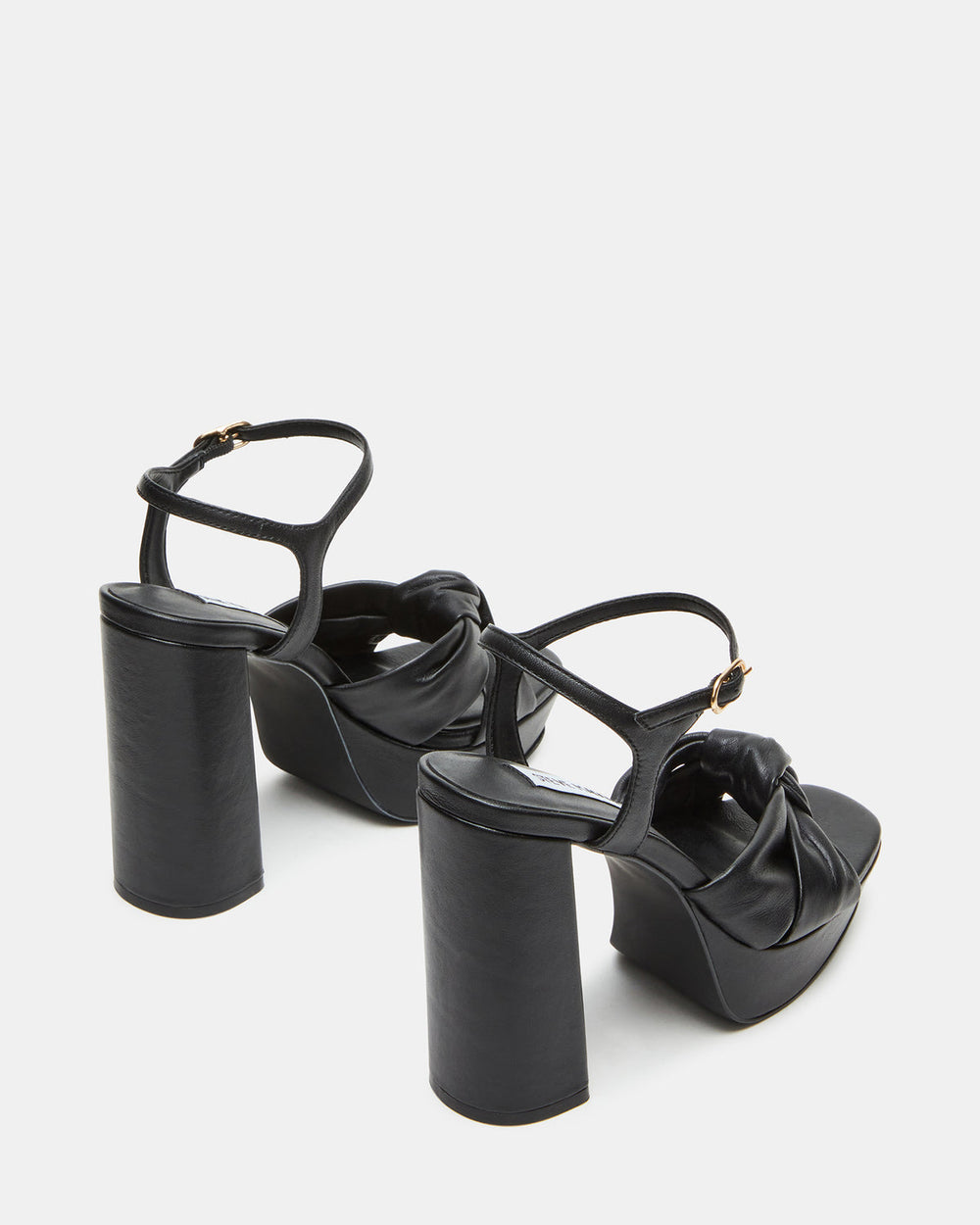 JOYRIDE Black Leather Platform Block Heel | Women's Heels | Steve Madden US