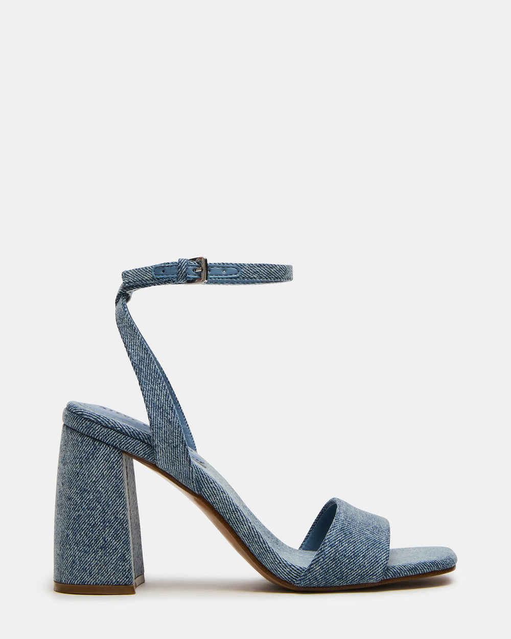 MESSA Denim Fabric Women's Square-Toe Block Heel | Steve Madden Sale