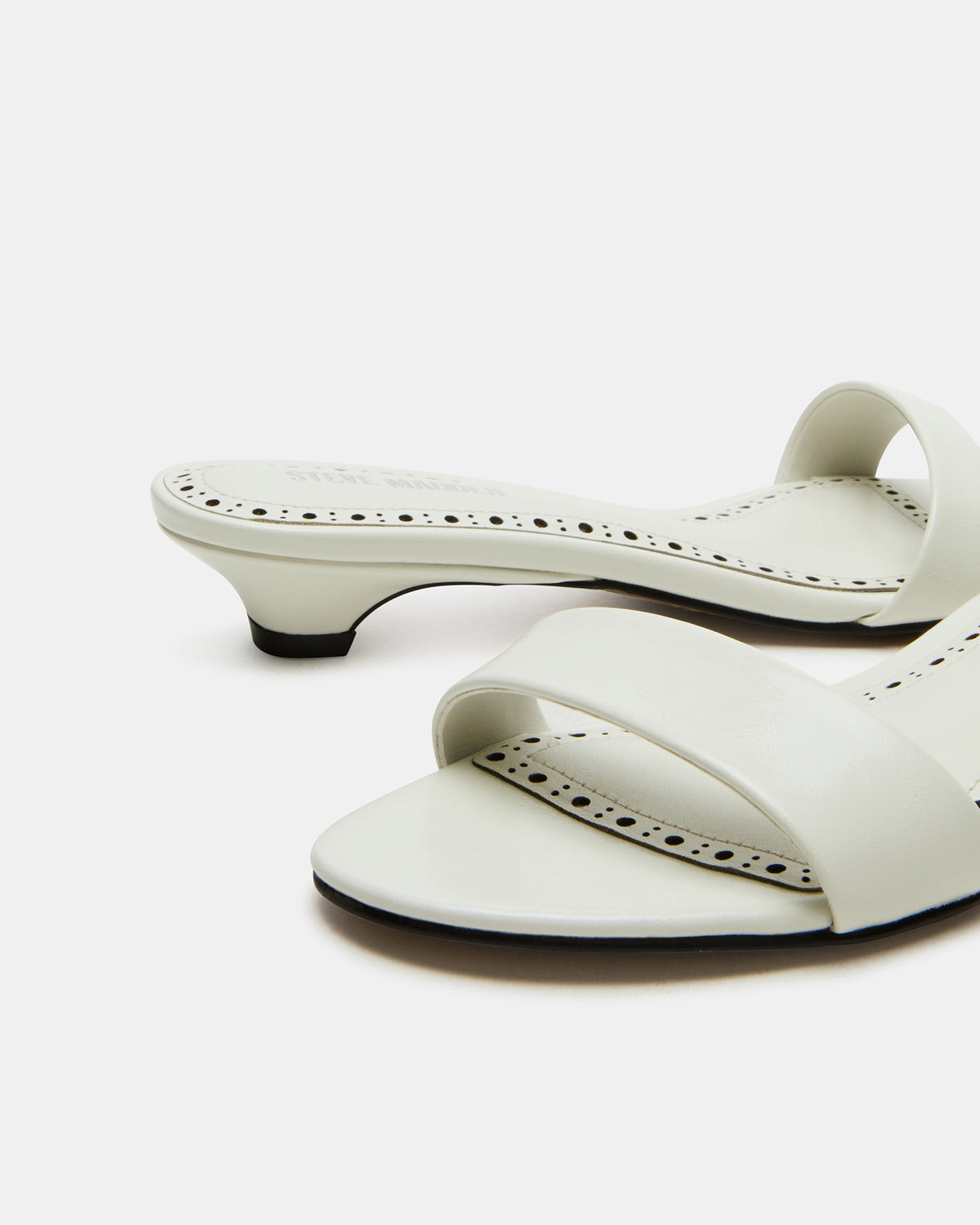 BERRY White Women's Mule Kitten Heel | Steve Madden for Sale