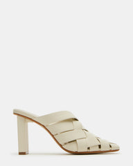 NAKITA White Square-Toe Woven Mule Women's Heel | Steve Madden near me