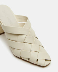 NAKITA White Square-Toe Woven Mule Women's Heel | Steve Madden near me