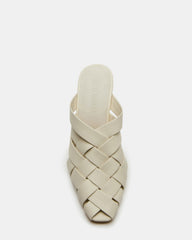 NAKITA White Square-Toe Woven Mule Women's Heel | Steve Madden near me
