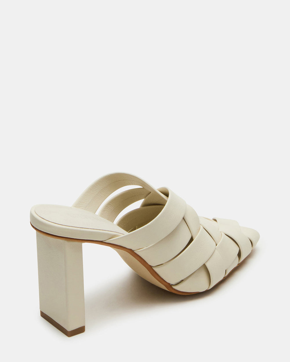 NAKITA White Square-Toe Woven Mule Women's Heel | Steve Madden near me