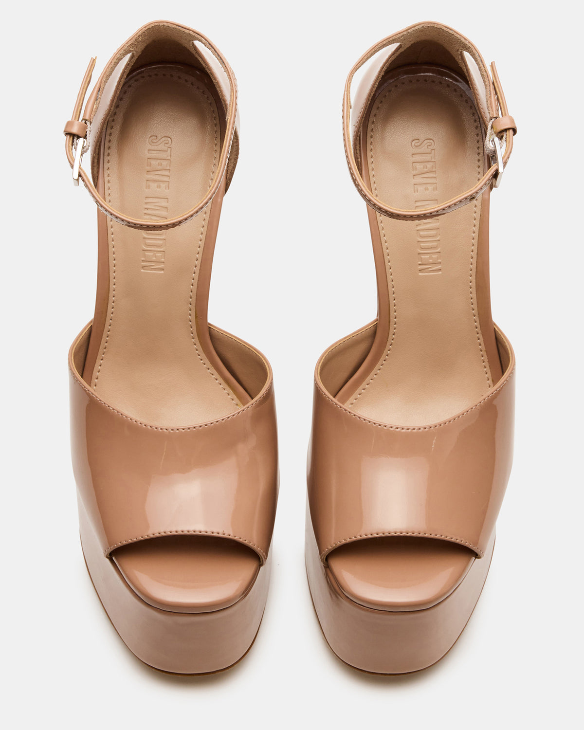 NIGHTFALL Blush Patent Women's Platform Blcok Heel | Steve Madden on Sale