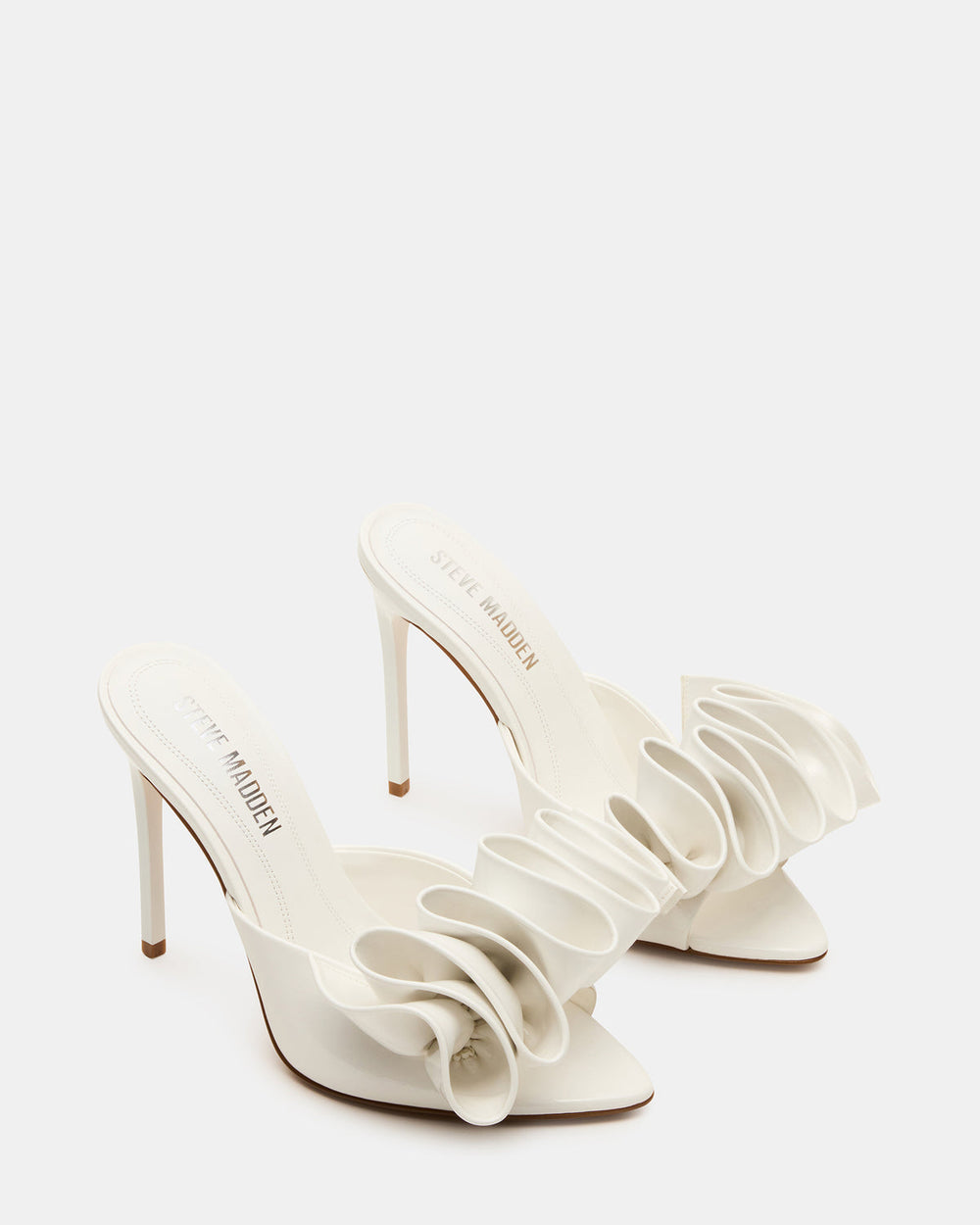 AFFINITY White Patent Pointed-Toe Stiletto Mule Women's Heel | Steve Madden near me