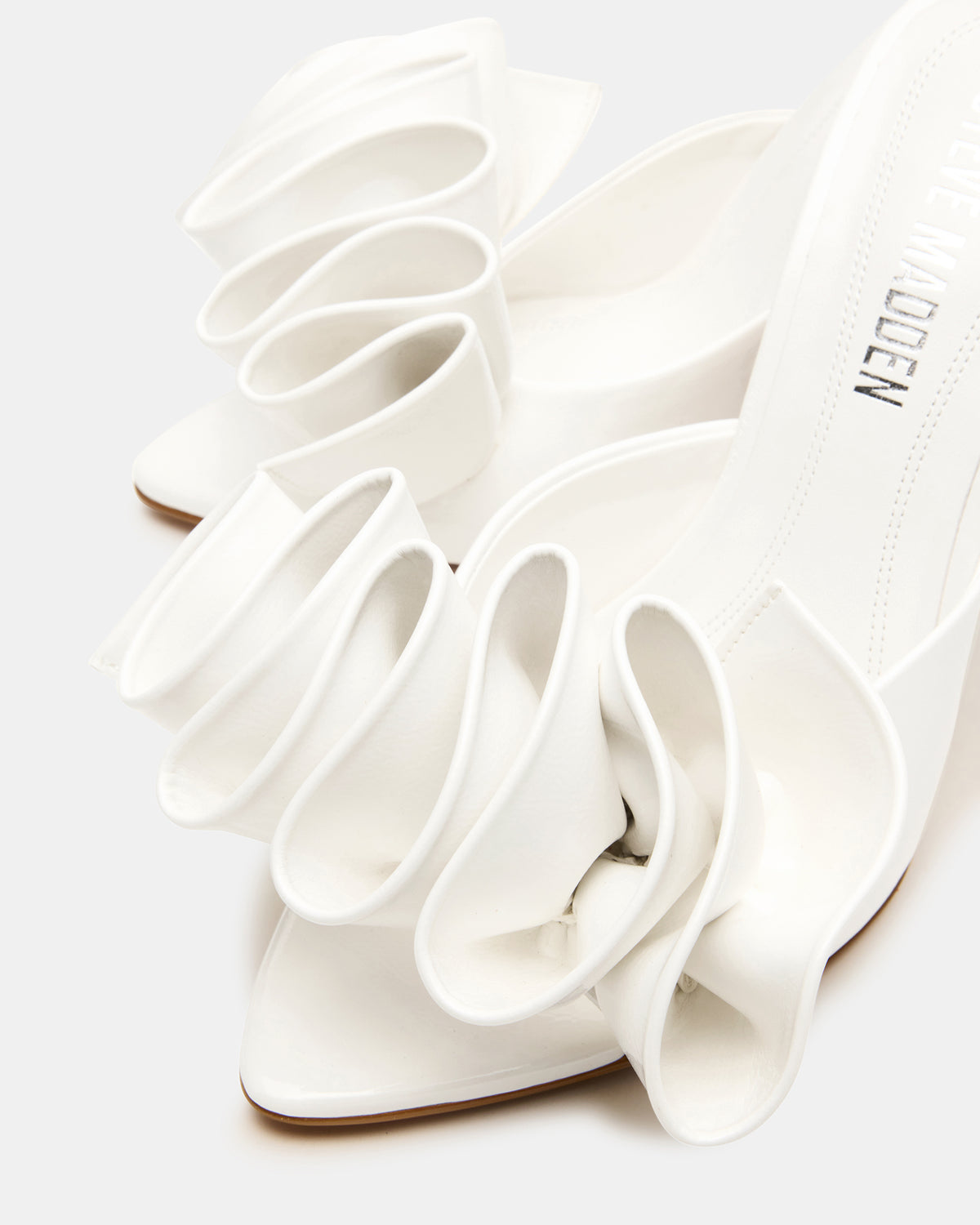 AFFINITY White Patent Pointed-Toe Stiletto Mule Women's Heel | Steve Madden near me