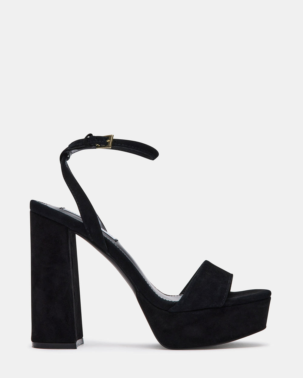 LESSA Black Suede Platform Block Heel | Women's Heels | Steve Madden discount