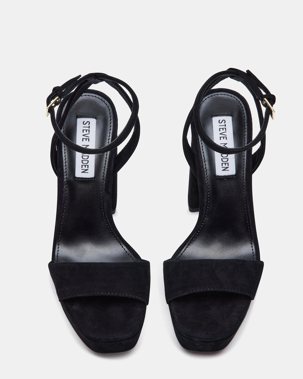 LESSA Black Suede Platform Block Heel | Women's Heels | Steve Madden discount