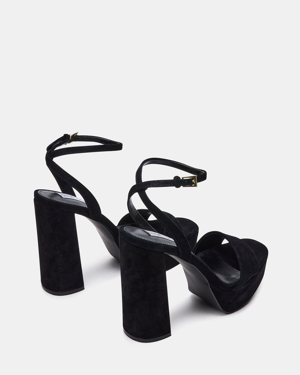 LESSA Black Suede Platform Block Heel | Women's Heels | Steve Madden discount