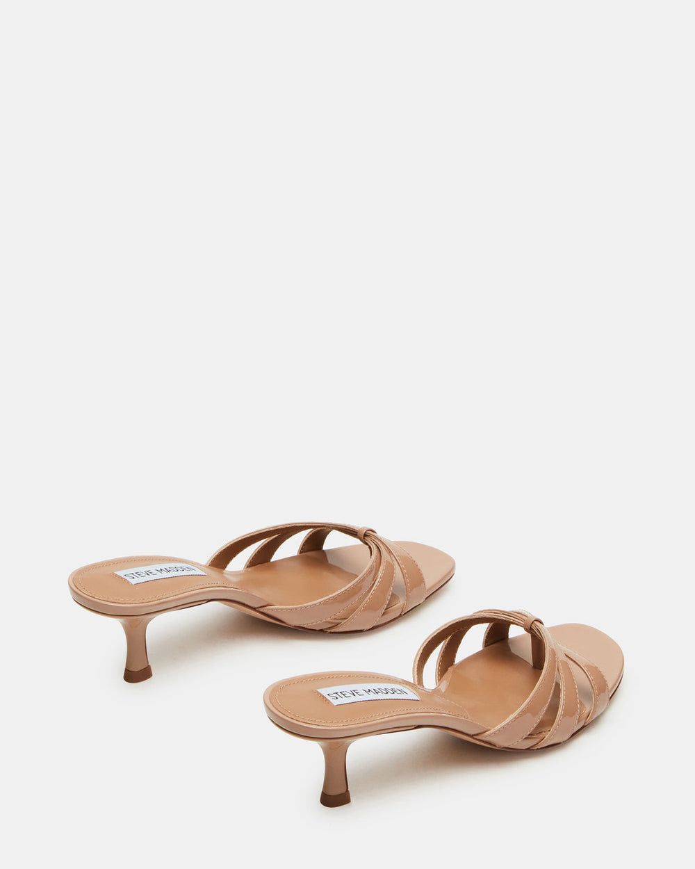 CARY Tan Patent Leather Square-Toe Strappy Mule Women's Heel | Steve Madden online