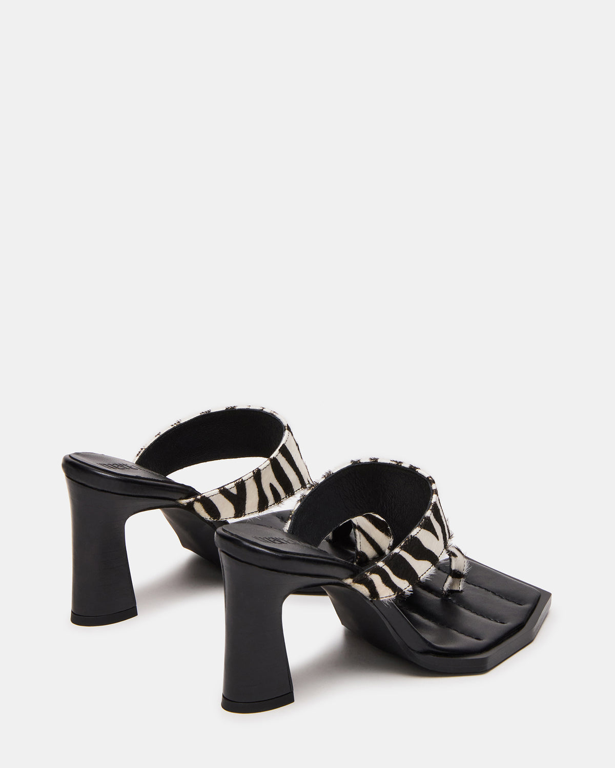 ALAMEDA Zebra Square-Toe Mule Women's Heel | Steve Madden Sale
