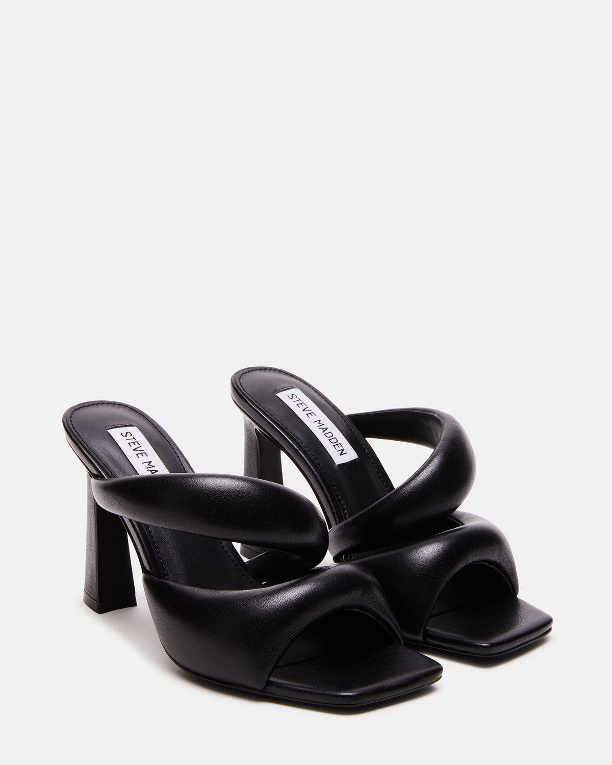 KLOSS Black Tubular Square Toe Mule | Women's Heels | Steve Madden discount