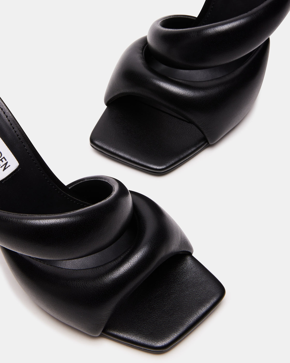 KLOSS Black Tubular Square Toe Mule | Women's Heels | Steve Madden discount