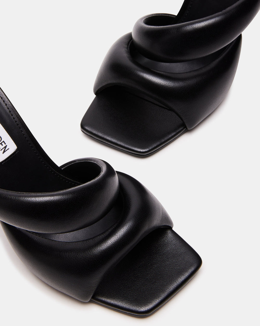 KLOSS Black Tubular Square Toe Mule | Women's Heels | Steve Madden discount