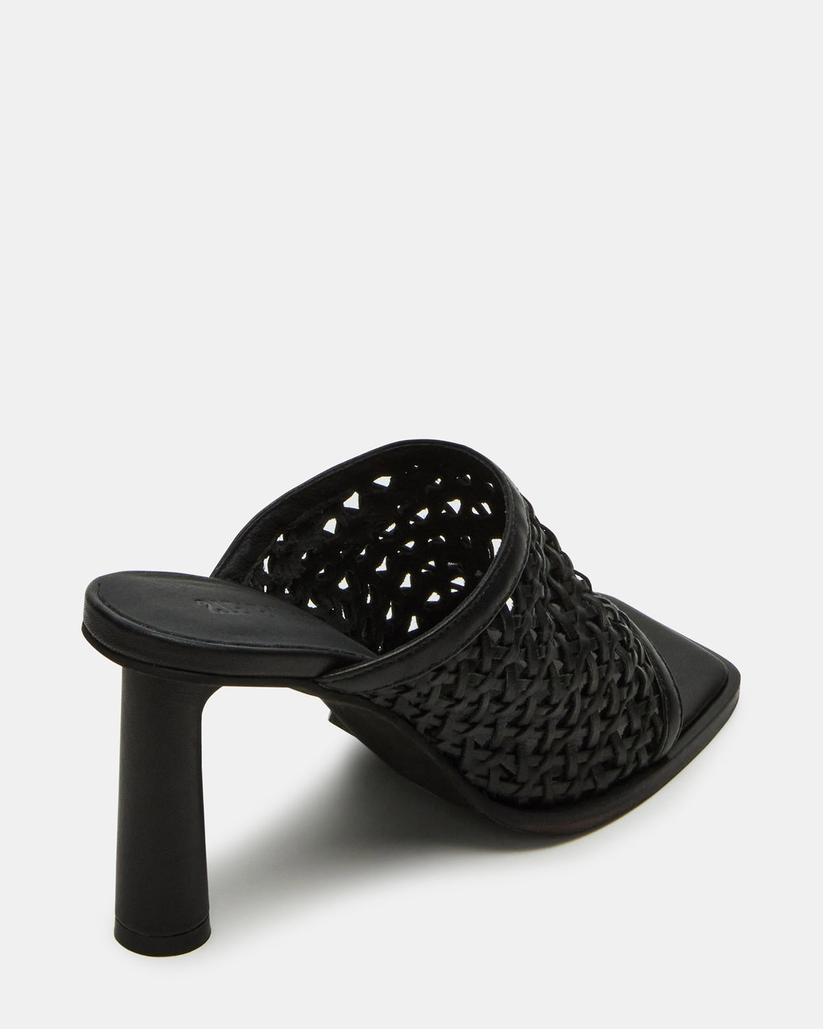 FRESCA Black Woven Square-Toe Mule Women's Heel | Steve Madden US