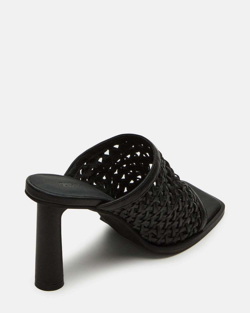 FRESCA Black Woven Square-Toe Mule Women's Heel | Steve Madden US