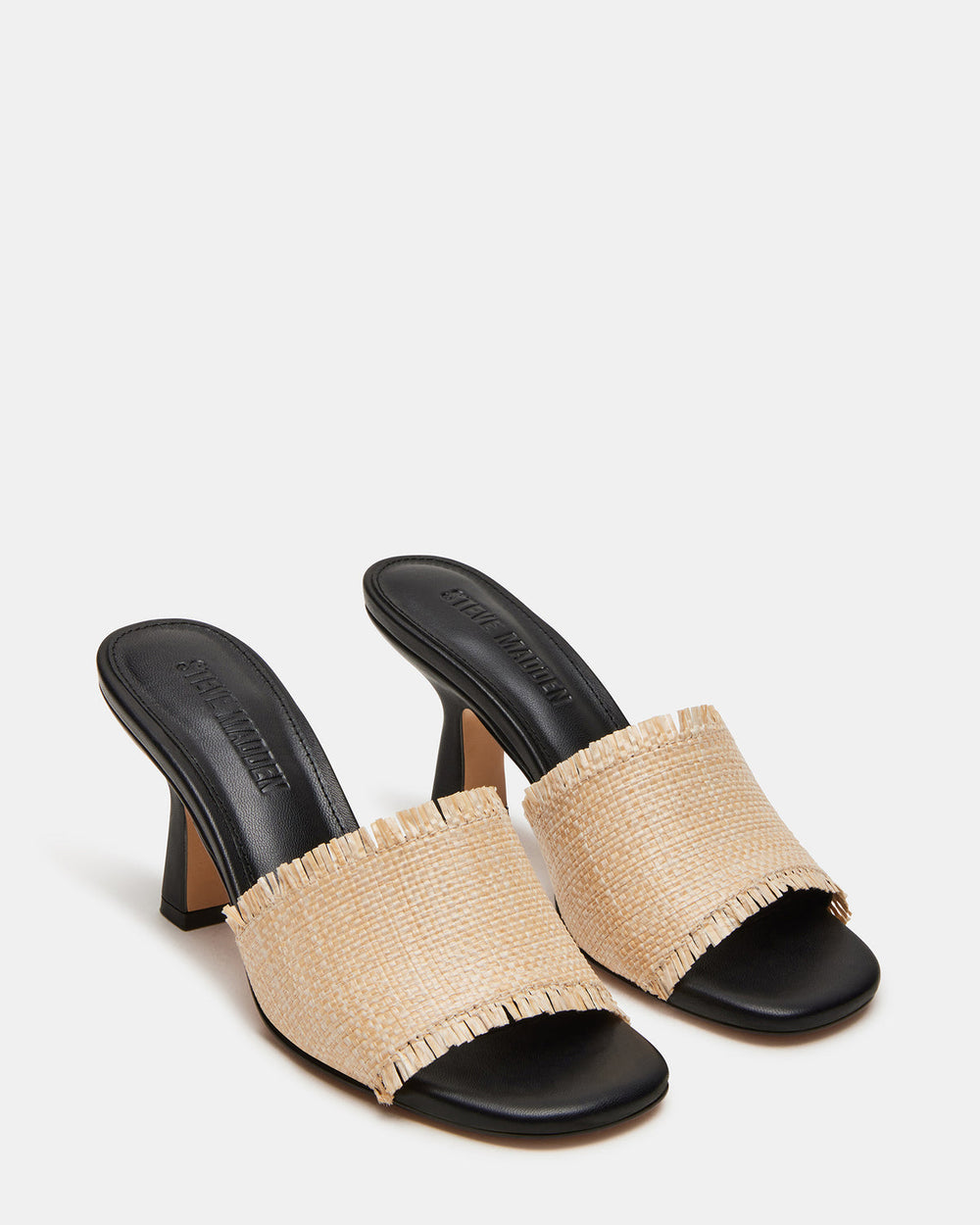 CRESCENT Raffia Square Toe Mule Heel | Women's Heels | Steve Madden for Sale