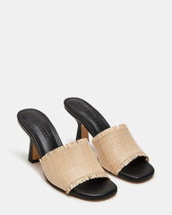 CRESCENT Raffia Square Toe Mule Heel | Women's Heels | Steve Madden for Sale